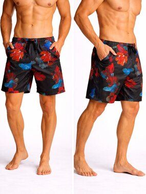 INCERUN Men’s Tropical Fish / Floral Printed Shorts – China Size 4XL - NWT